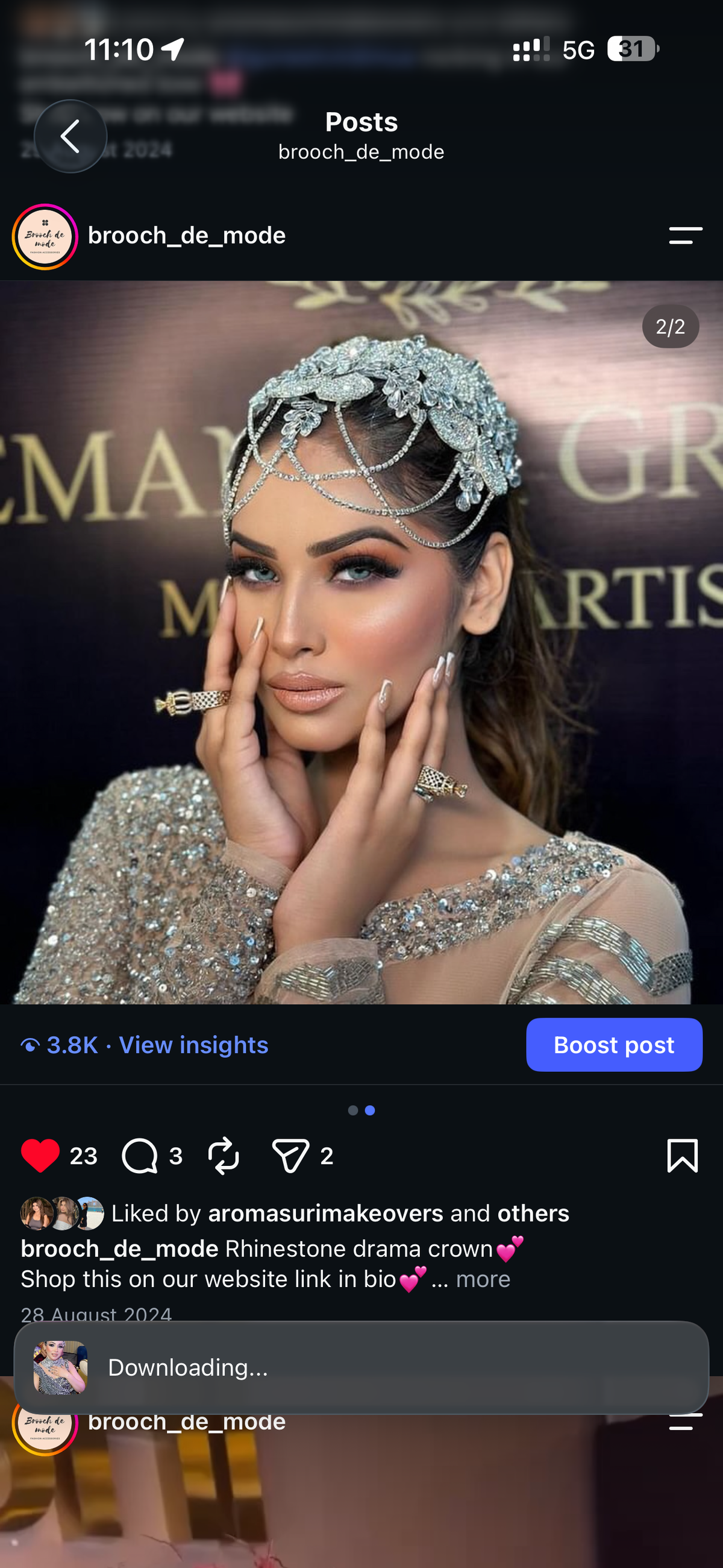 Silver hair drama crown