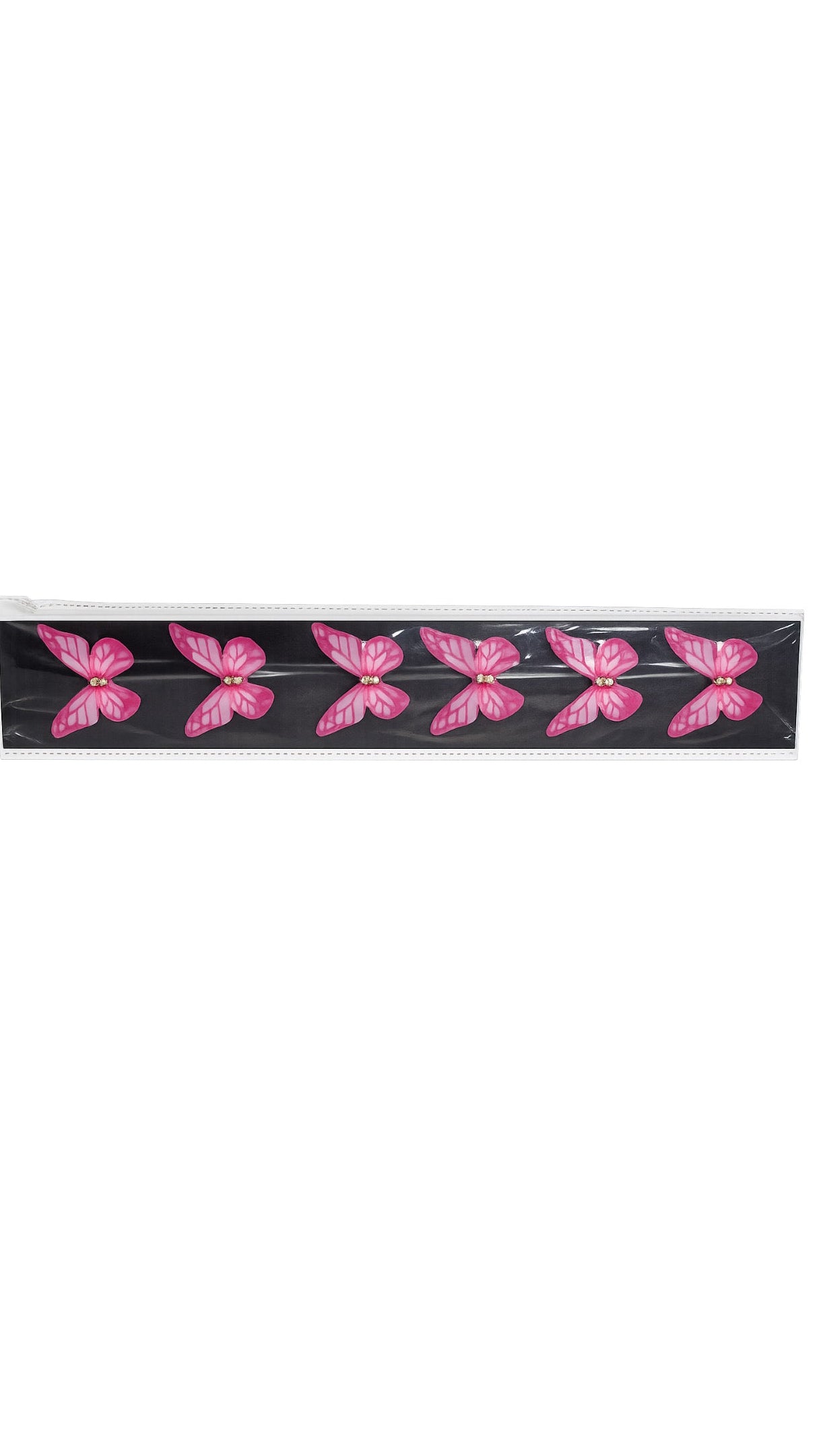 Pink butterfly clips