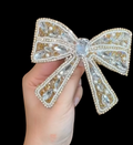 Embellished Silver bow