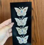 Studded Embellished Butterfly Clips
