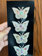Studded Embellished Butterfly Clips