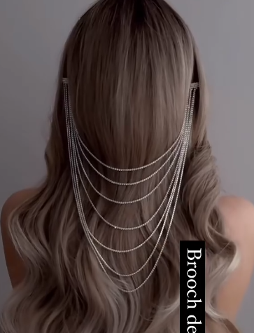 Rhinestone chains -Silver Strands