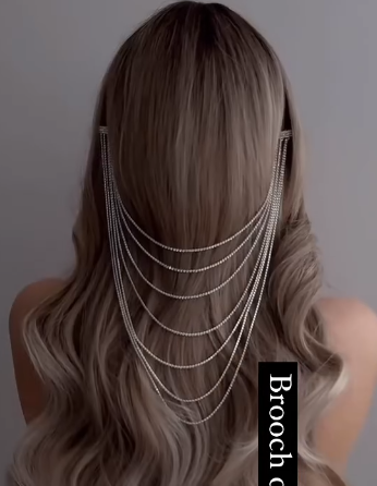 Rhinestone chains -Silver Strands