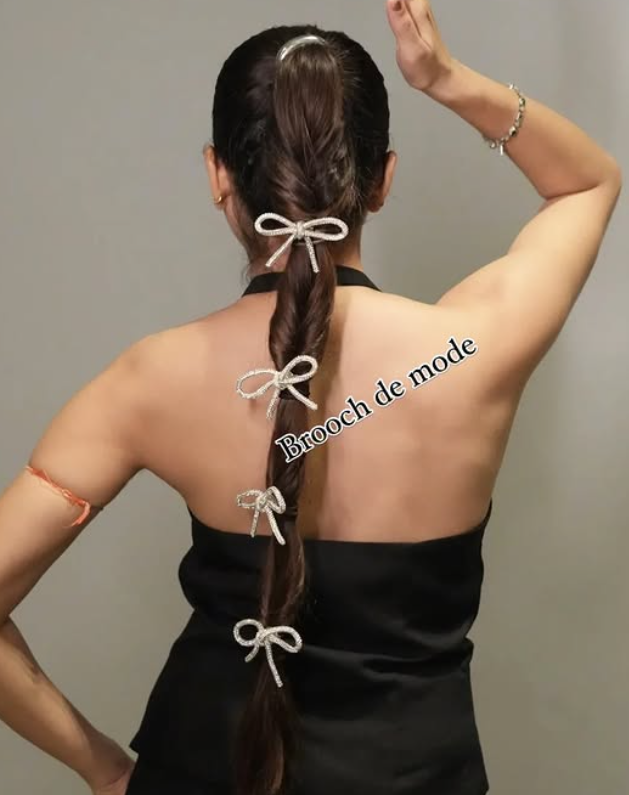 Rhinestone Hair Bow-2 Bows