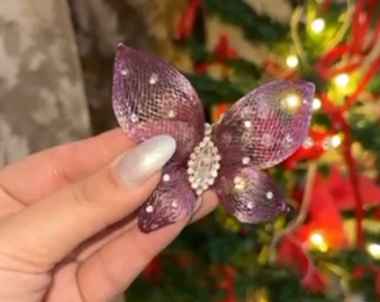 Purple Holographic Butterfly Hair Clip