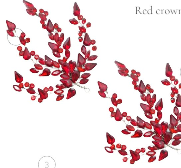 Crystal Hair Crown - 2pcs