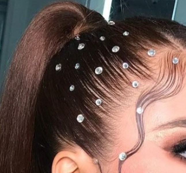 Silver stick-on stones