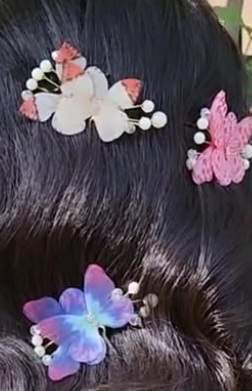 Floral-Style Butterfly Hair Accessories
