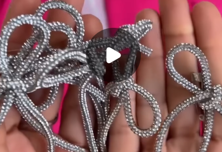 Rhinestone bow for clothes- 2 bows