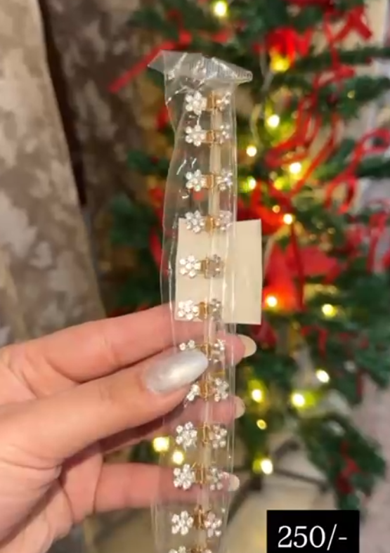 Floral Crystal Hair Accessories Set