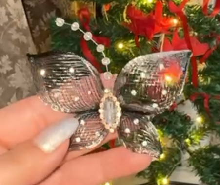 Black Holographic Butterfly Hair Clip