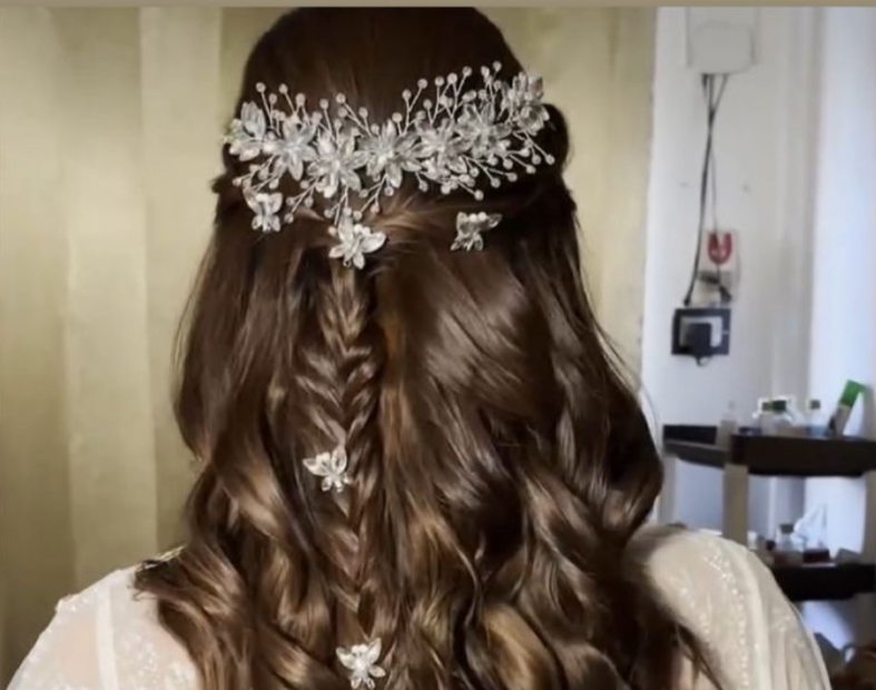 Premium Crystal Flower Hair Band