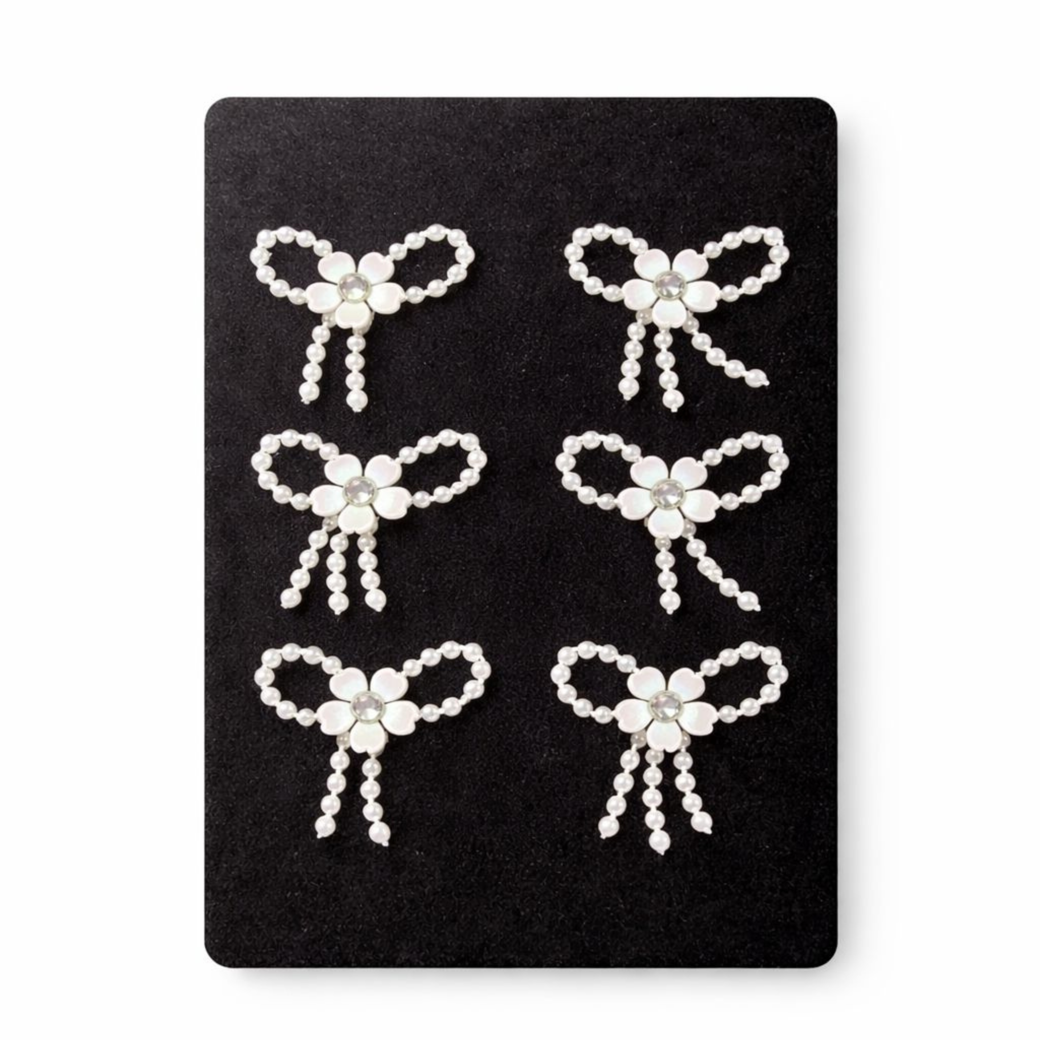 Pearl Bow- 6 Pcs