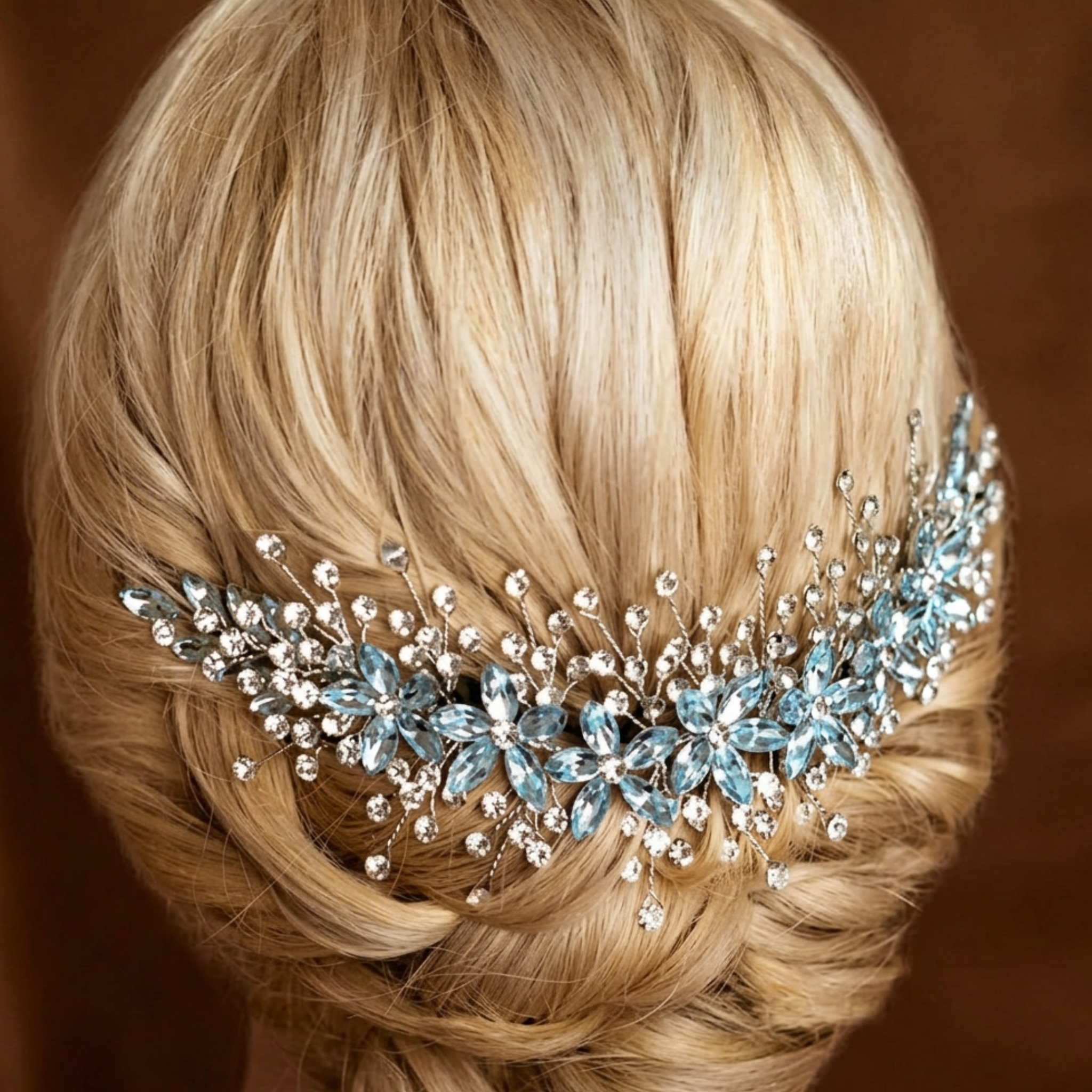 Premium Crystal Flower Hair Band
