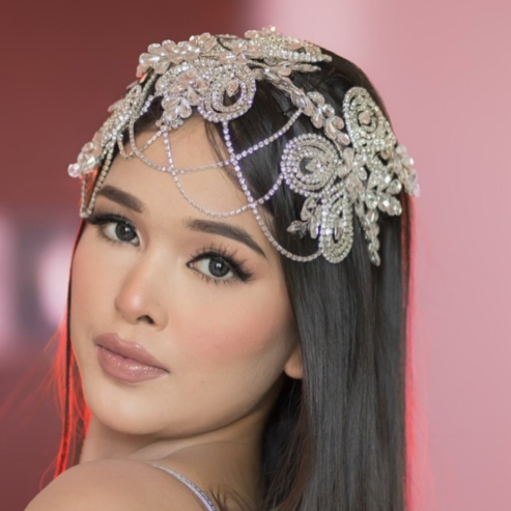 Rhinestone drama crown- Silver Headgear