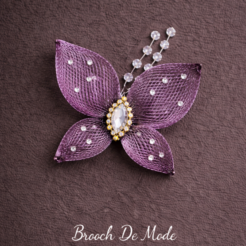 Purple Holographic Butterfly Hair Clip