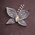 Silver Holographic Butterfly Hair Clip