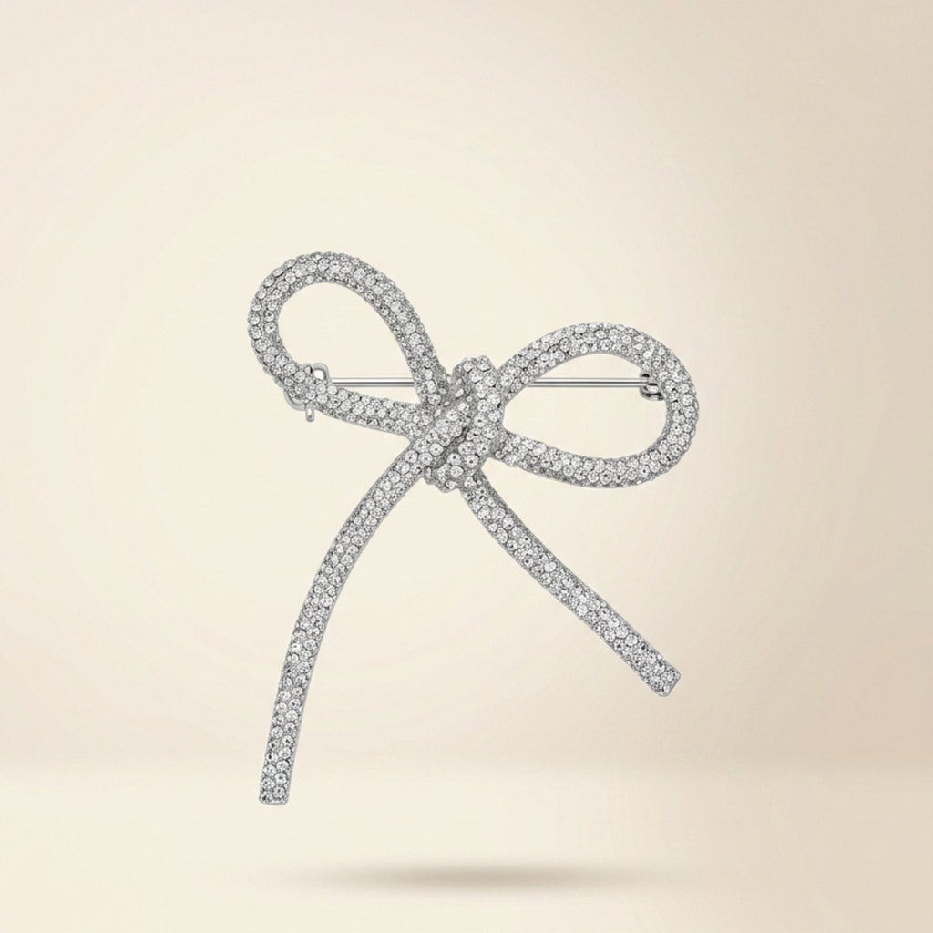 Rhinestone bow for clothes- 2 bows