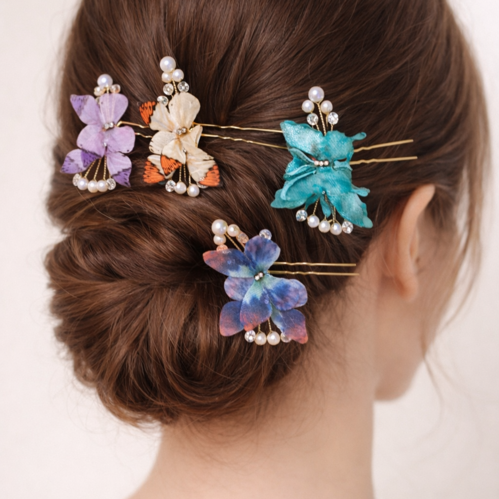 Floral-Style Butterfly Hair Accessories