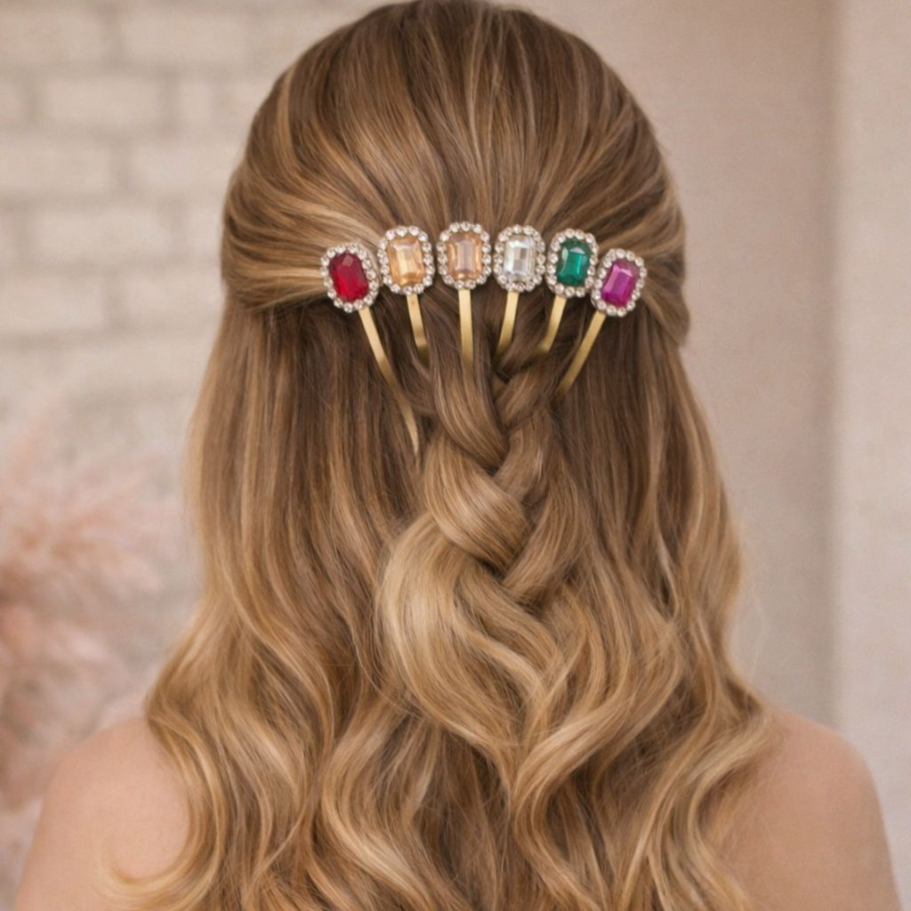 Multi-colored pins- 6 pcs