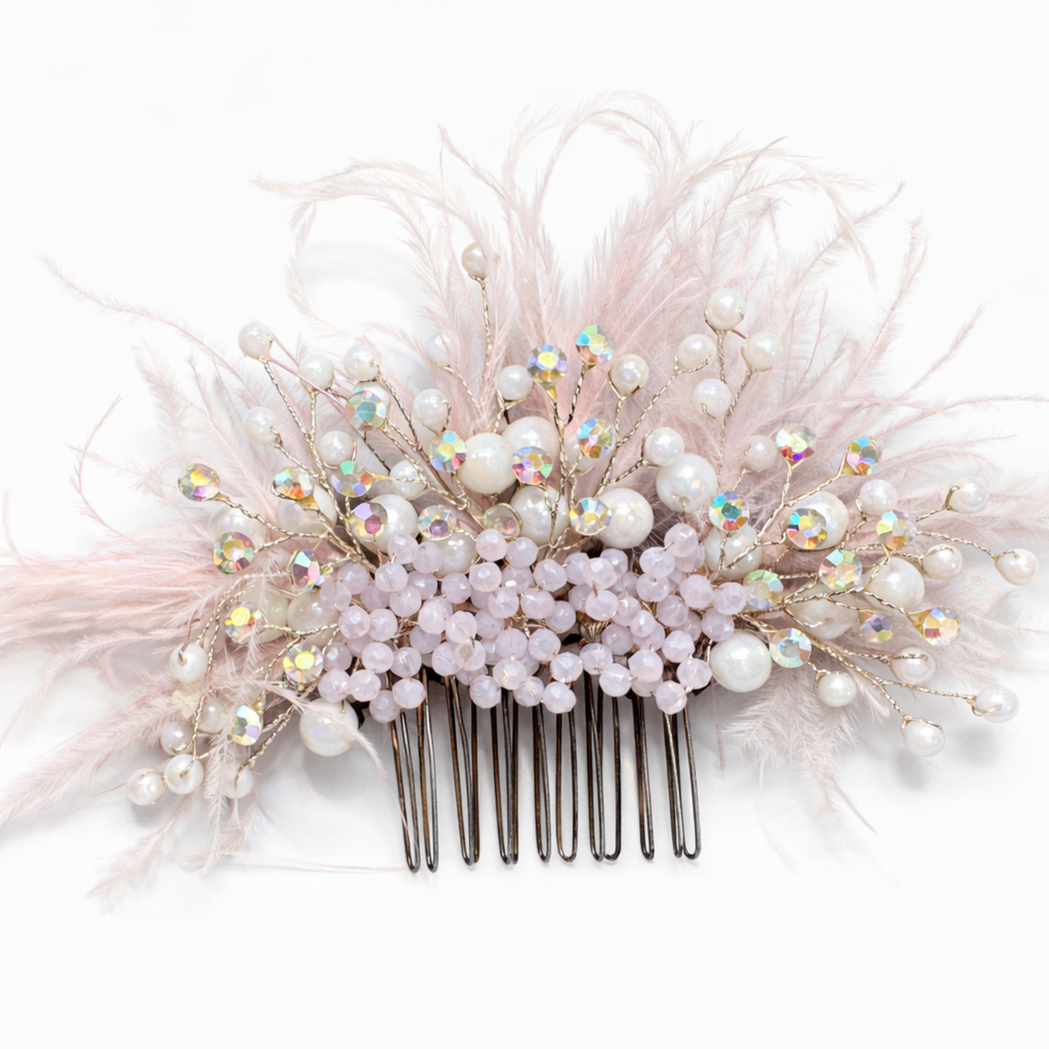 Royal Pearl Feather Clip