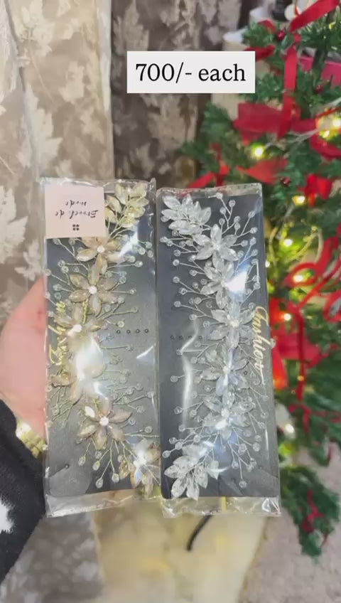 Premium Crystal Flower Hair Band