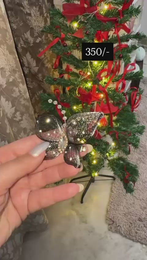 Black Holographic Butterfly Hair Clip